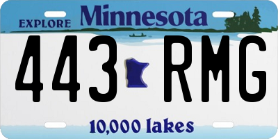 MN license plate 443RMG