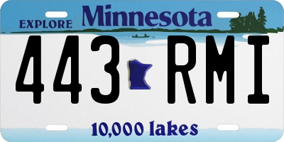 MN license plate 443RMI