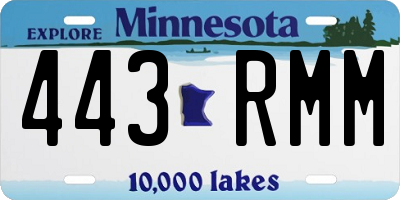 MN license plate 443RMM