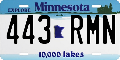 MN license plate 443RMN