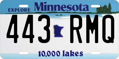 MN license plate 443RMQ