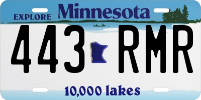 MN license plate 443RMR