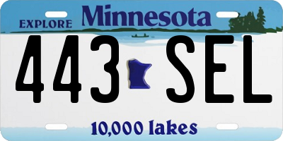 MN license plate 443SEL