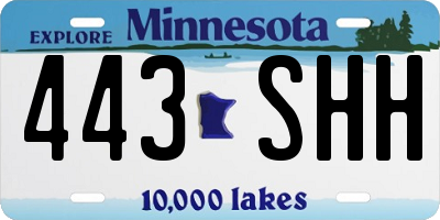 MN license plate 443SHH