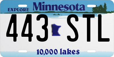 MN license plate 443STL