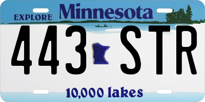 MN license plate 443STR