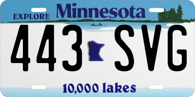 MN license plate 443SVG