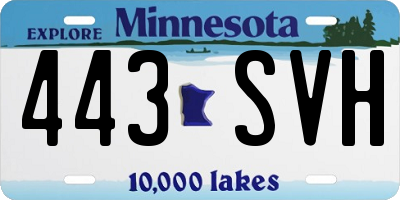 MN license plate 443SVH