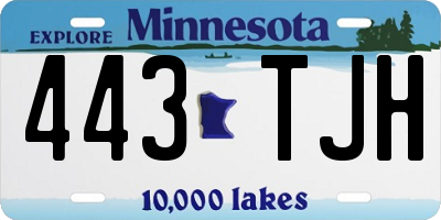 MN license plate 443TJH