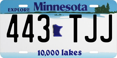 MN license plate 443TJJ