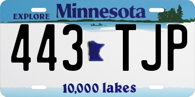 MN license plate 443TJP