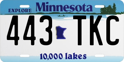 MN license plate 443TKC