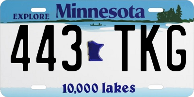 MN license plate 443TKG