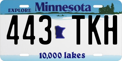 MN license plate 443TKH
