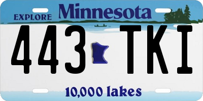 MN license plate 443TKI