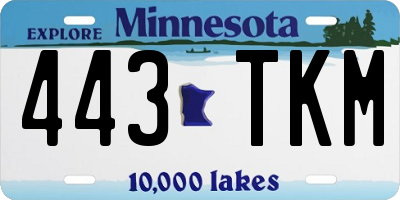 MN license plate 443TKM