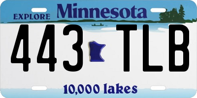 MN license plate 443TLB