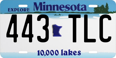 MN license plate 443TLC