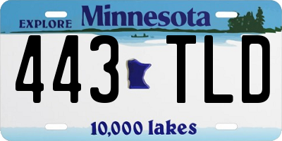 MN license plate 443TLD