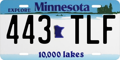 MN license plate 443TLF