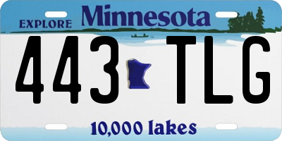 MN license plate 443TLG