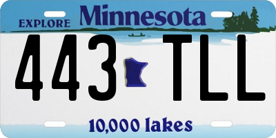 MN license plate 443TLL