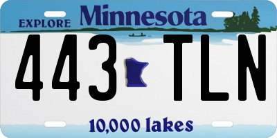 MN license plate 443TLN