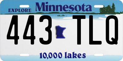 MN license plate 443TLQ