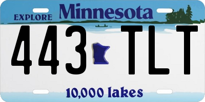 MN license plate 443TLT