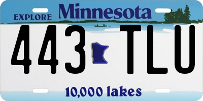 MN license plate 443TLU