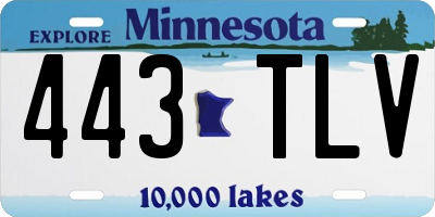 MN license plate 443TLV