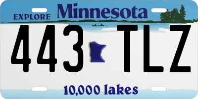 MN license plate 443TLZ