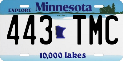 MN license plate 443TMC
