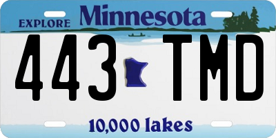 MN license plate 443TMD