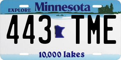 MN license plate 443TME