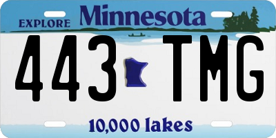 MN license plate 443TMG