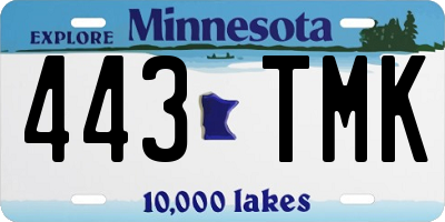 MN license plate 443TMK