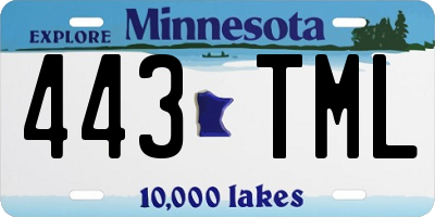 MN license plate 443TML