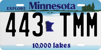 MN license plate 443TMM