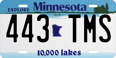 MN license plate 443TMS