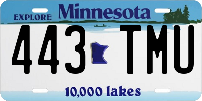 MN license plate 443TMU