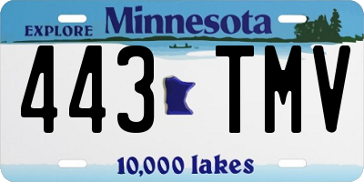 MN license plate 443TMV