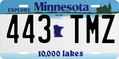 MN license plate 443TMZ