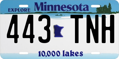 MN license plate 443TNH