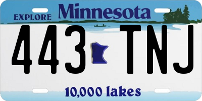MN license plate 443TNJ