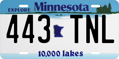 MN license plate 443TNL