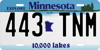 MN license plate 443TNM