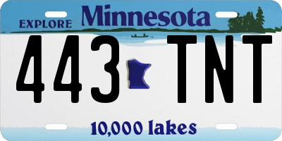 MN license plate 443TNT