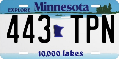MN license plate 443TPN