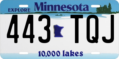MN license plate 443TQJ
